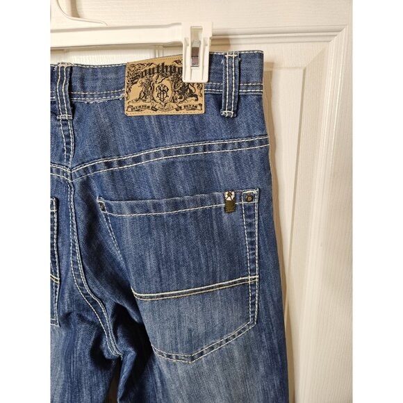 Vintage Y2K South Pole Denim Jeans 36x30 Hip Hop Thick Stitch Mens - Picture 10 of 11